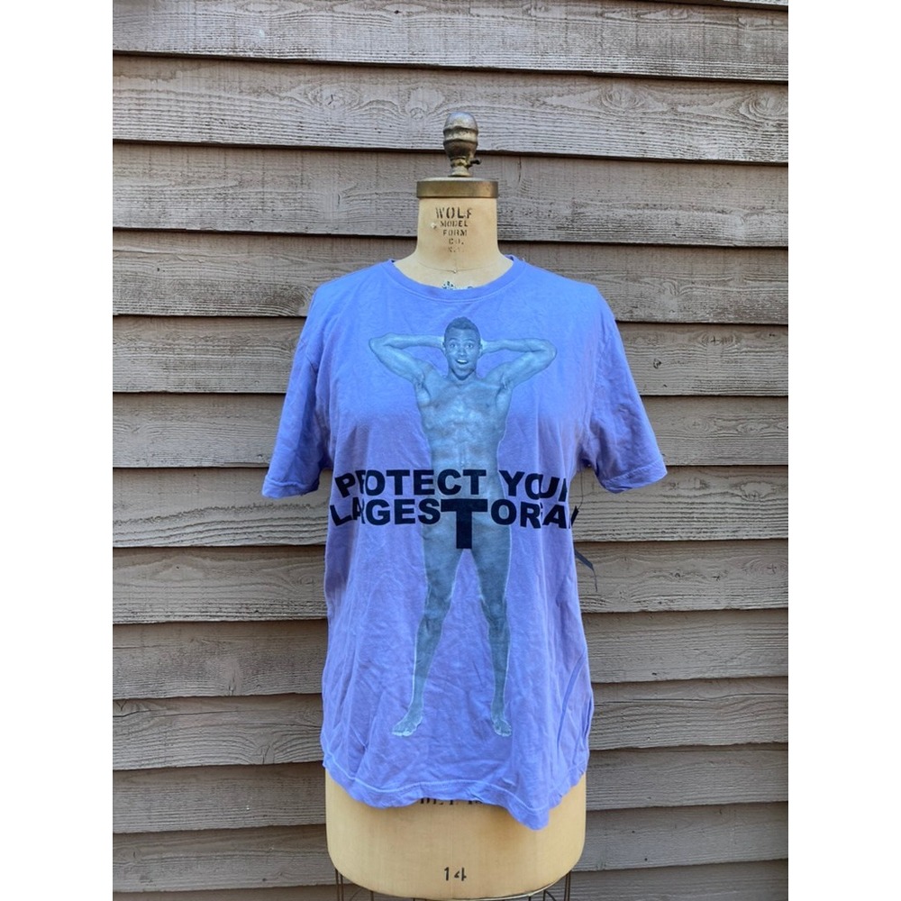 Marc by Marc Jacobs Protect Your Largest Organ DJ Ruckus Purple T-Shirt Large NW
